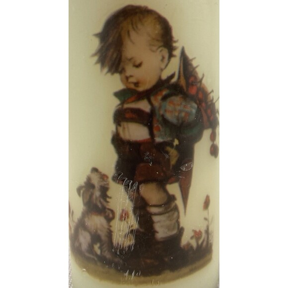 Hummel Candle - Boy And Dog. 6” Tall - Picture 3 of 4